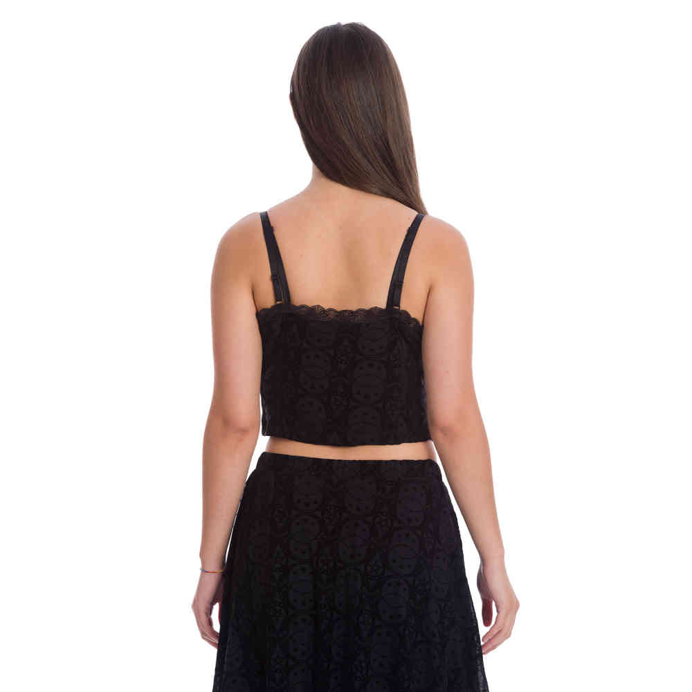 Banned - EVE TIE Crop top - Noir